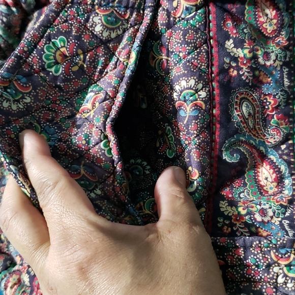 Vera Bradley Retired Collette Black Handbag / Purse (Fall 1995) - Picture 9 of 14